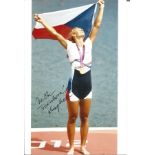 Olympics Miroslava Knapkova signed 6x4 colour photo of the gold medallist in the rowing skulls event