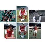 Lot of Football Autographed ARSENAL photos, superb images depicting six former players - EASTHAM,