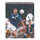 Football Duncan Ferguson 12x8 signed colour photo pictured in action for Everton. Good Condition.