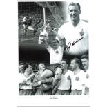 Football Nat Lofthouse 16x12 signed b/w montage photo of the Bolton Wanderers legend. Good