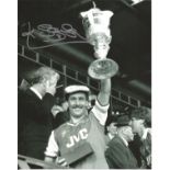Football Kenny Sansom 10x8 signed black and white photo pictured during his time with Arsenal.