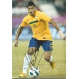 Football Hulk 12x8 signed colour photo pictured in action for Brazil. Brazilian professional