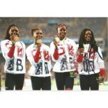 Olympics Asha Philip signed 6x4 colour photo of the Olympic bronze medallist in the 4x100