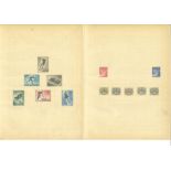 Stamp collection. 67 stamps on 9 loose album pages. Contains stamps from Vatican City, San Marino,