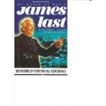 James Last signed flyer for his 2004 tour. Good Condition. All autographs are genuine hand signed