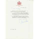 Sir Martin Gilliat WW2 Dunkirk POW Colditz Castle typed signed letter on Clarence House letterhead