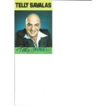 Telly Savalas signed 6 x 4 inch colour photo. January 21, 1922 - January 22, 1994 was an American