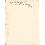 Major B Waring Royal Artillery Assistant Superintendent, Waltham Abbey signed page. Good