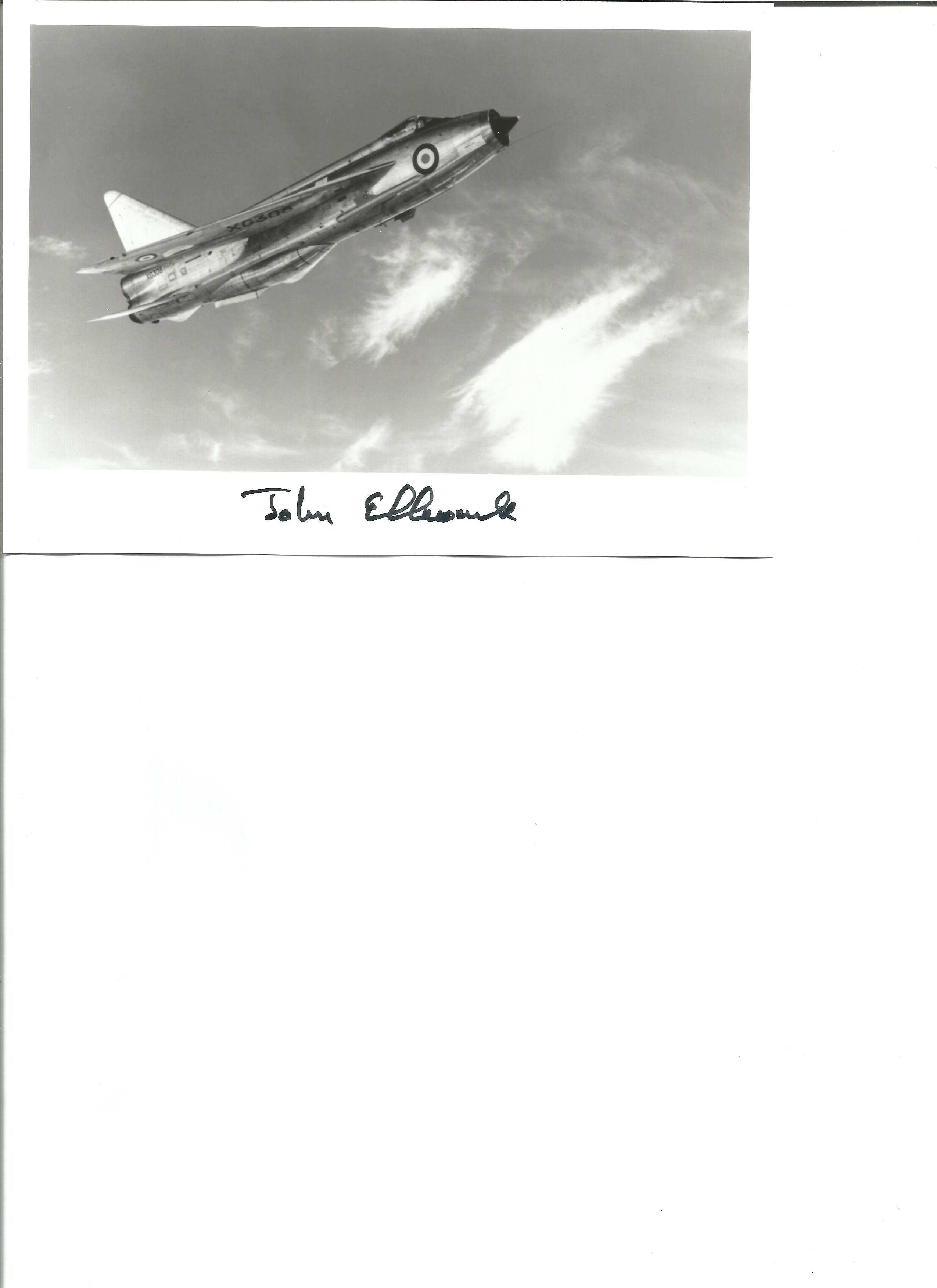 John Ellacombe WW2 RAF Battle of Britain pilot signed 7x5 black and white photo of a English