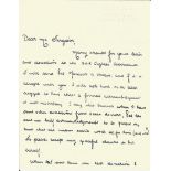 J Millard fighter ace hand written letter to WW2 RAF Battle of Britain historian Ted Sergison.