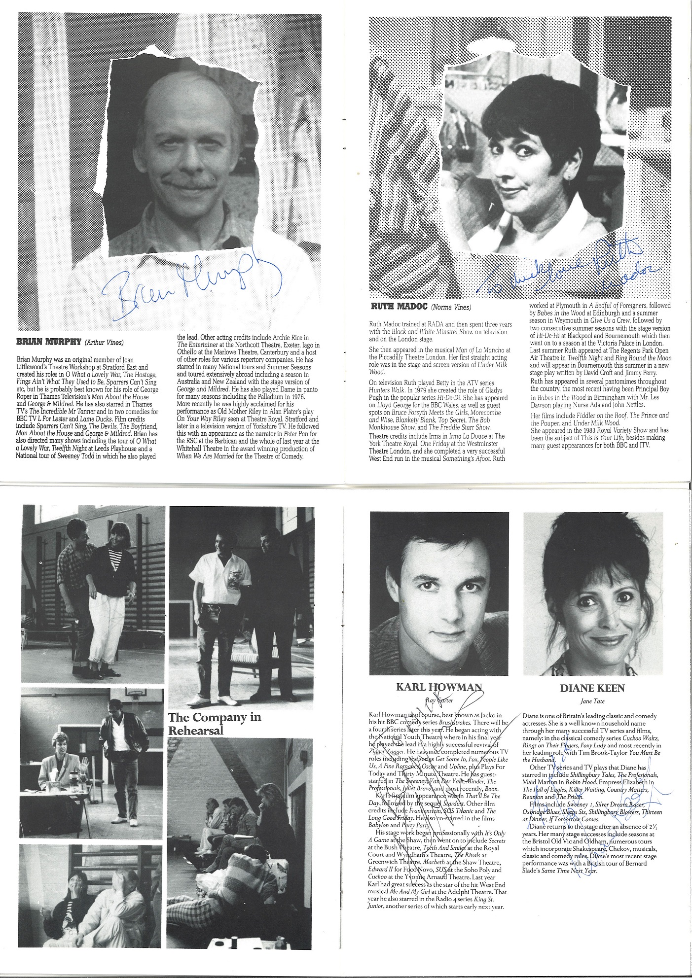 Collection of 4 Devonshire Park Theatre programmes signed by various. Some of signatures included - Image 3 of 4