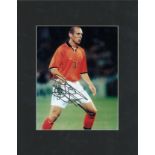 Jaap Stam signed colour Holland photo. Mounted to approx size 13x11. Good Condition. All