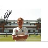 Ollie Pope Signed England Cricket 8x10 Photo. Good Condition. All autographs are genuine hand signed
