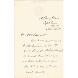 George John Shaw Lefevre 4 page handwritten letter. 1st Baron Eversley PC, DL was a British