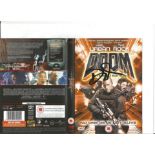 The Rock and Rosamund Pike signed Doom DVD sleeve. DVD included. Good Condition. All autographs