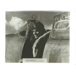 Richard Jones WW2 RAF fighter ace signed 7 x 5 black and white photo taken from 1940 picture from