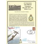 Air Commodore John Marlow Thompson CBE DSO DFC AFC Military Cross - Hurricane pilot signed 1993