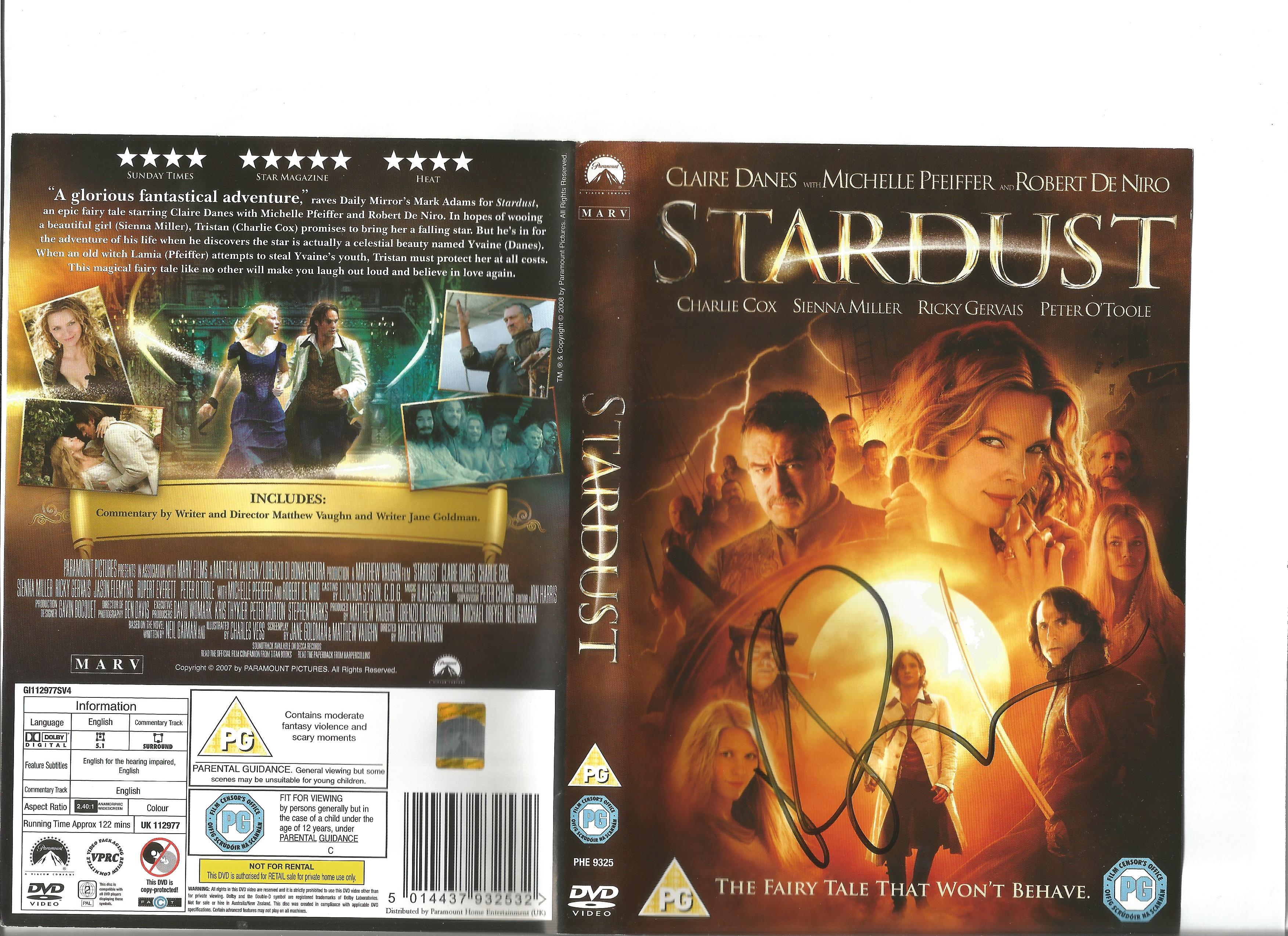 Ricky Gervais signed DVD sleeve for Stardust. DVD included. Good Condition. All autographs are