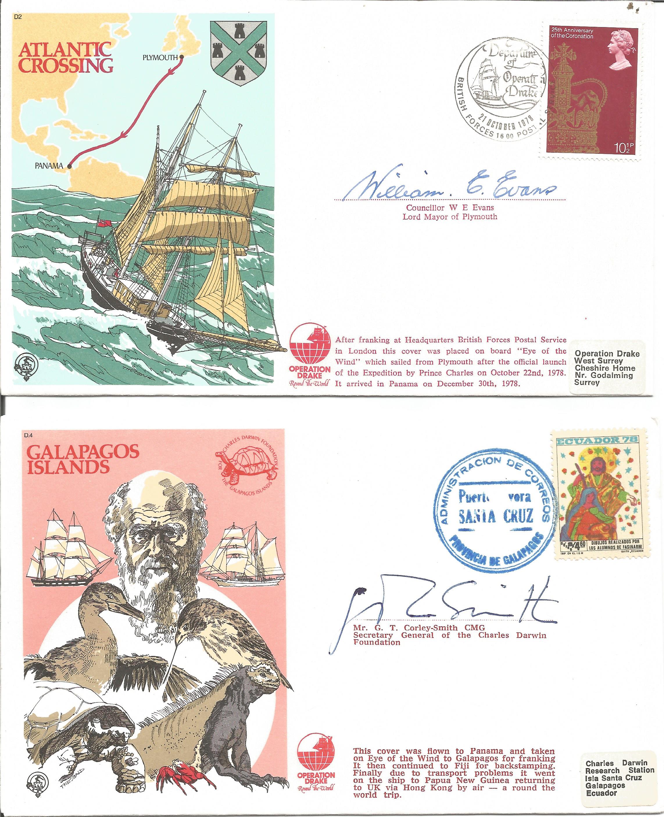 Assorted signed cover collection. 6 covers, individually signed by Flt Lnt Cameron, Comm Carlill,