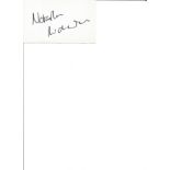 Natasha Richardson signed white card. 11 May 1963 - 18 March 2009 was an English-American actress of