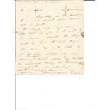 Thomas Haynes Bayly ALS, hand written letter. Poet. Good Condition. All autographs are genuine