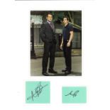 Adrian Pasdar and Milo Ventimiglia signature pieces mounted below colour photo from Heroes. Approx