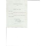 Christopher Fry 1950 typed signed TLS short letter. Christopher Fry was an English poet and