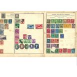 Stamp collection. Mainly South America all old stamps on 14 album pages, over 100 stamps. Good