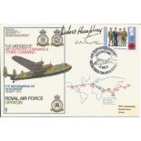 MRAF A Humphrey 266 Sqn and WW2 Escaper Harry Burton signed RAF Upavon cover from collection of