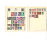 World stamp collection on 50 album sheets. Include stamps from GB, Eire, Kenya, India, Jamaica,