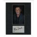 John Hurt signature piece, mounted below colour photo. Framed to approximate size 10 x 8 inch.