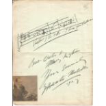 Horatio Nicholls aka Lawrence Wright music composer signed page with music score from Shepherd of