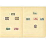 Switzerland stamp collection. 19 stamps on 3 loose album pages. Covering 1948-1950. Mainly mint