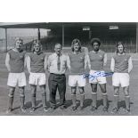 Football Autographed BRENDON BATSON photo, a superb image depicting Arsenal manager Bertie Mee