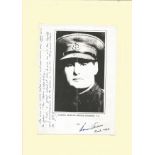 Lieutenant Colonel Harold Marcus Ervine Andrews VC signed on a page with a black and white photo