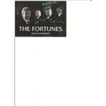 The Fortunes signed promotional card. Good Condition. All autographs are genuine hand signed and