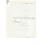 Anthony Powell 1978 typed signed letter TLS re not signing books to Victor Ross Chairman Readers