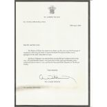 Letter from The Office of HRH The Prince of Wales concerning the death of the Queen Mother dated