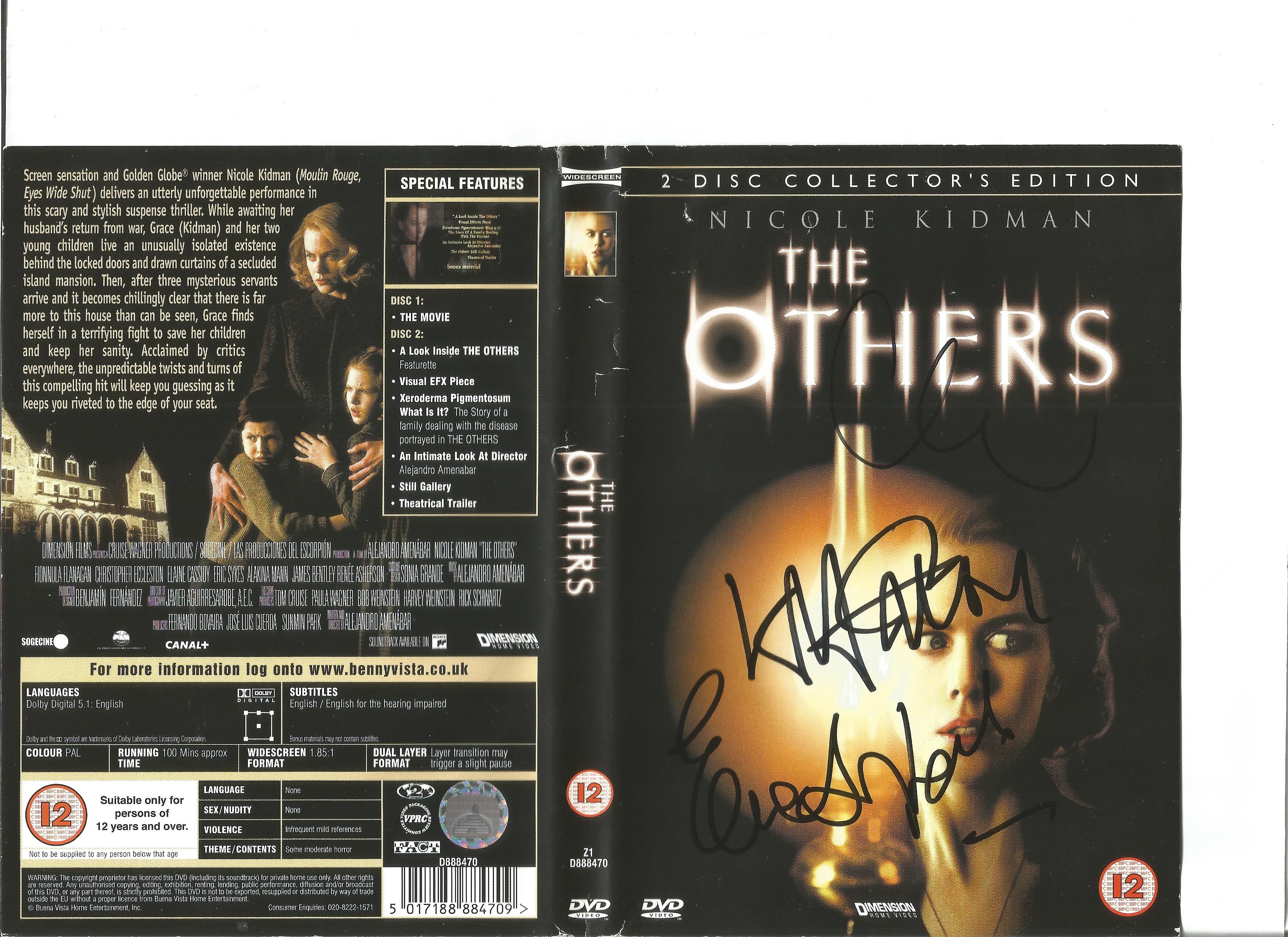 Christopher Eccleston and Nicole Kidman signed DVD sleeve for The Others. DVD included. Good