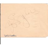 Sylvie Vartan signed autograph album page, Bulgarian-French singer and actress. She is known as