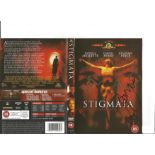 Gabriel Byrne, Jonathan Pryce and one other signed DVD sleeve of Stigmata. DVD included. Good