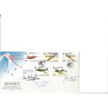 Red Arrows 1990 Jersey FDC signed by BOB pilots D Adams 41 sqn, J Bentley Beard 249 sqn, M