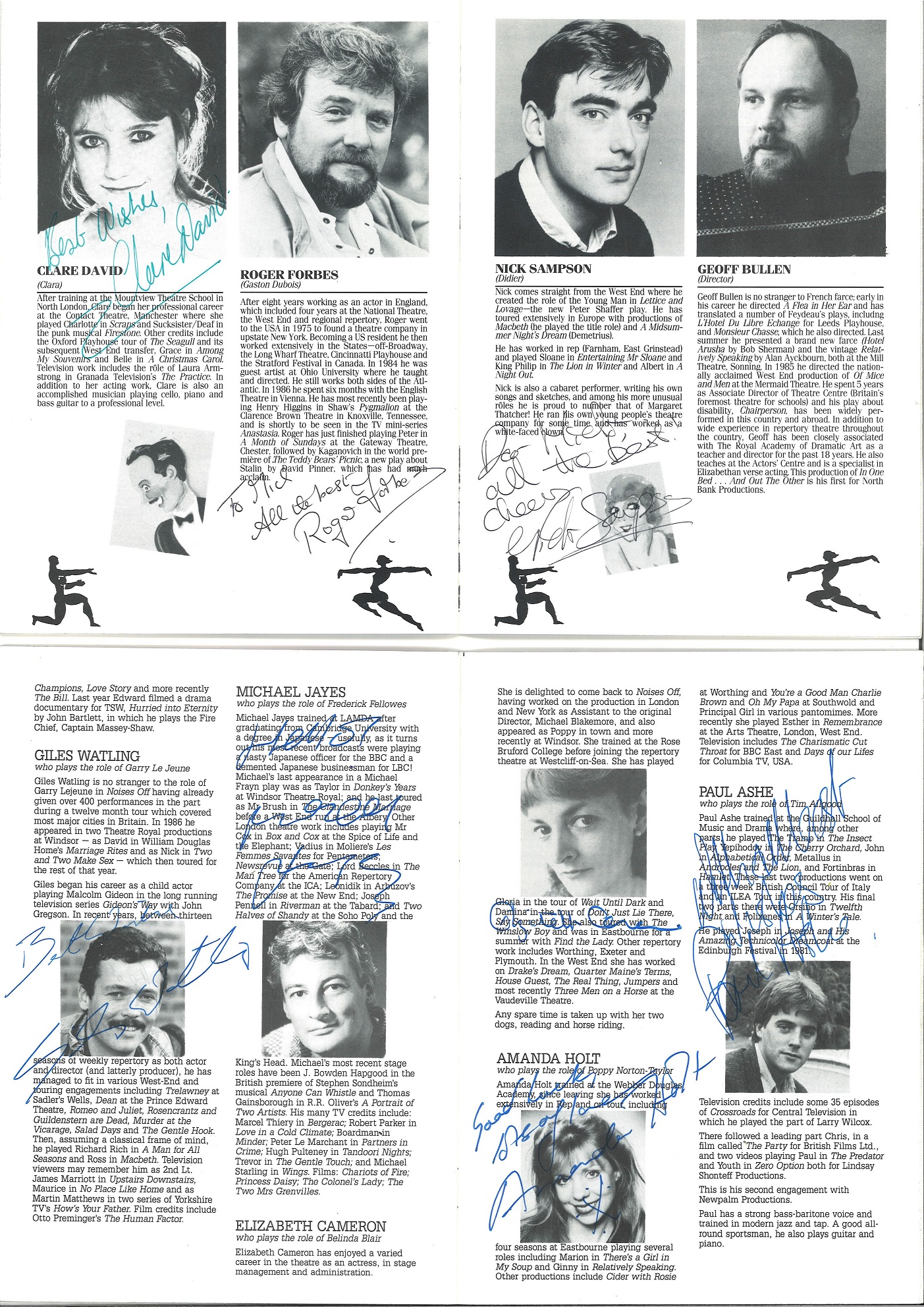 Collection of 4 Devonshire Park Theatre programmes signed by various. Some of signatures included - Image 2 of 4
