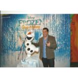 Josh Gad Actor Signed Disney Frozen 8x12 Photo. Good Condition. All autographs are genuine hand