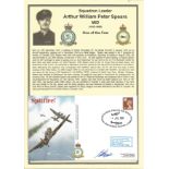 Squadron Leader Arthur William Peter Spears MiD 222 Sqdn Battle of Britain 1940 signed 1993 Spitfire