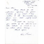 Flt Sgt Victor Tomei 57 sqn shot down in Lancaster NG145 handwritten letter about Commonwealth