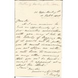 John Bayler author of the History of the Tower of London handwritten letter. Good Condition. All