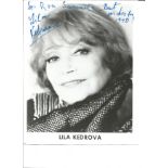 Lila Kedrova signed 10 x 8 inch black and white photo. 9 October 1909- 16 February 2000 was a