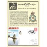 Pilot Officer Alfred Keith Skeets Ogilvie DFC CD 609F Sqdn signed 1995 Spitfire RAF WW2 FDC. 25p