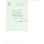 Lord Mountbatten of Burma typed signed letter 1962 of Chief of the Defence Staff letterhead. Good